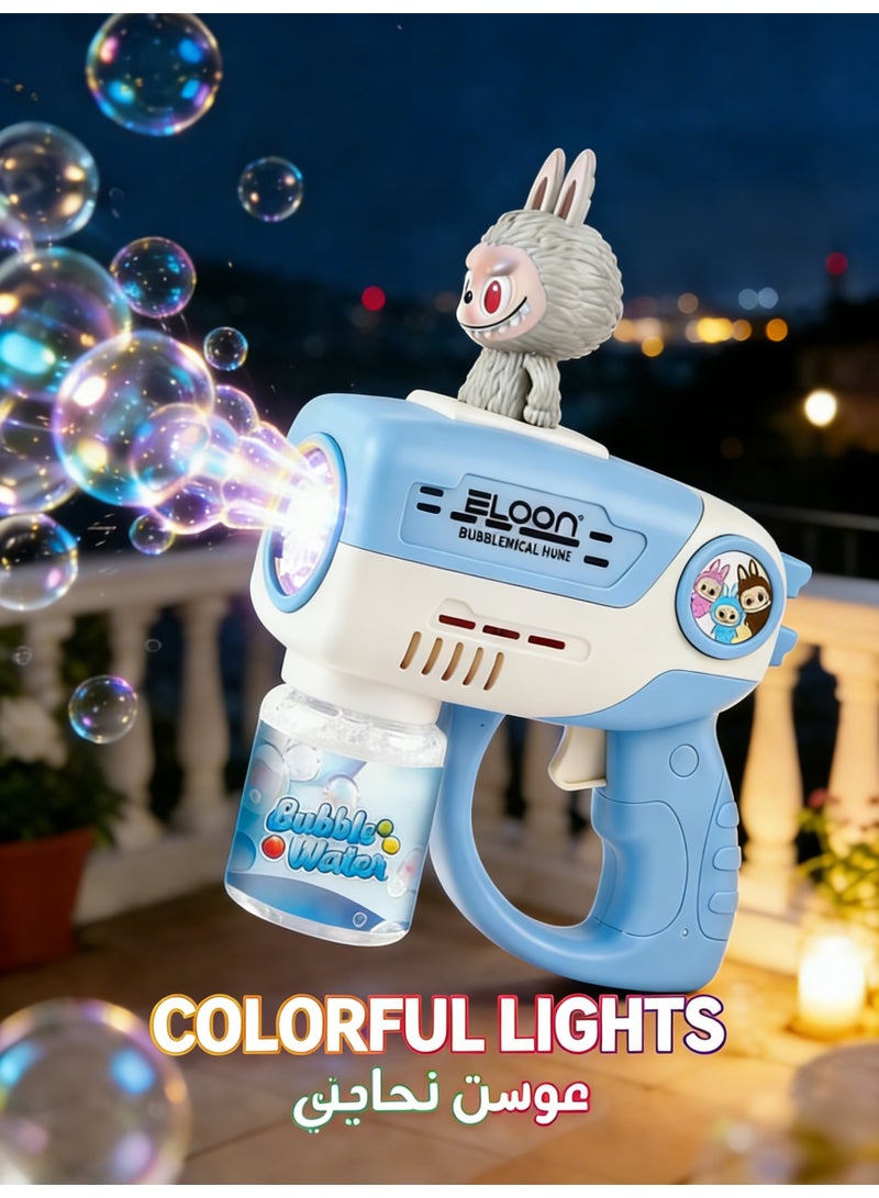 Labubu Blue Bubble Machine Guns, Bubble Makers with Light and Music, Gifts for Age 3 4 5 6 7 8 Years Old Kids Baby, Automatic Bubble Machine, Summer Toy Gift for Outdoor Indoor Birthday Wedding Party - Image 5